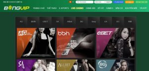 thông tin về sảnh live casino tại BONGVIP