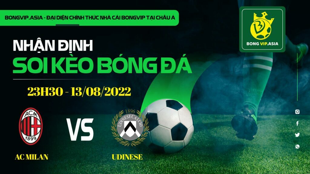 Soi kèo Bongvip AC Milan vs Udinese